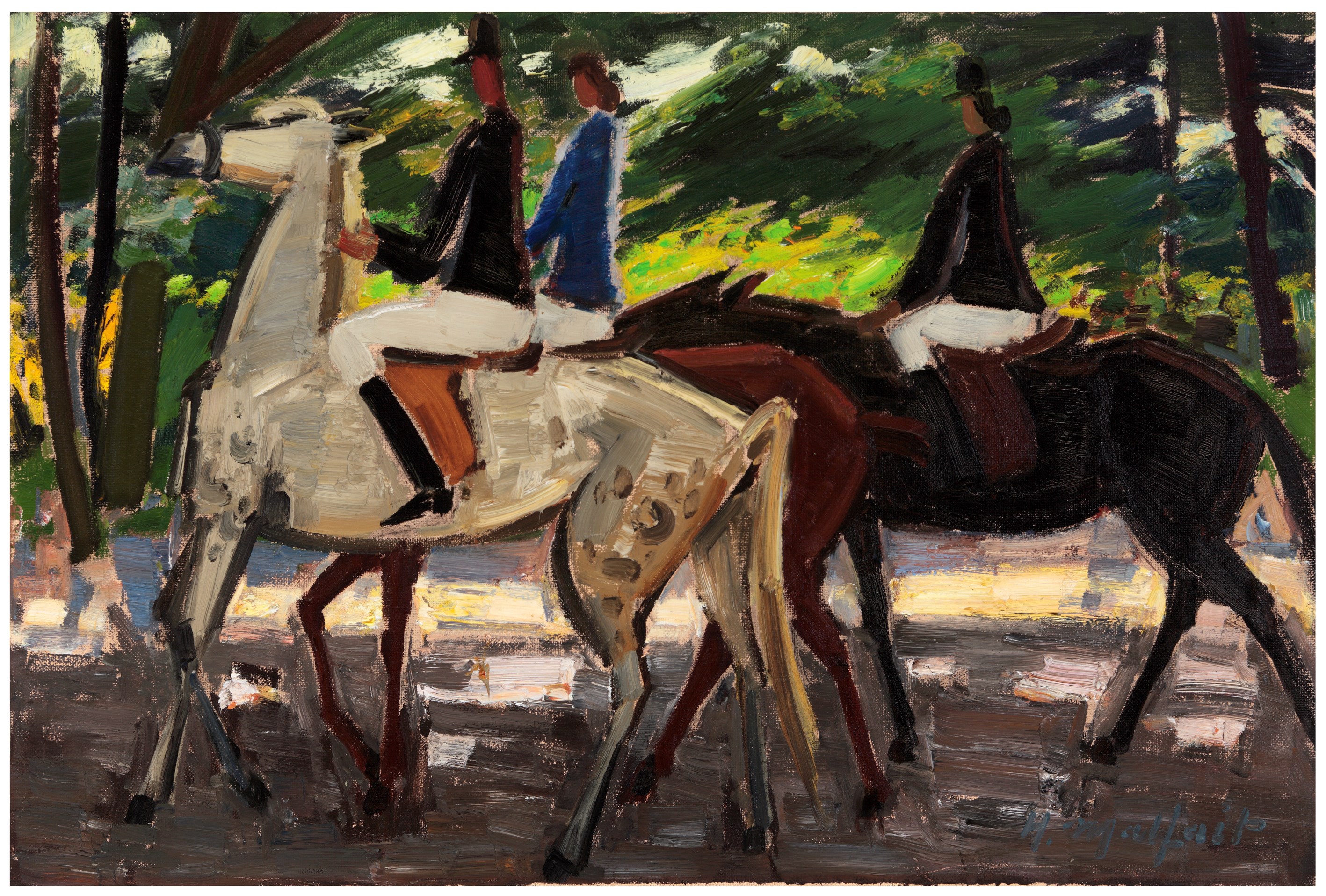 Walk on horseback in the countryside